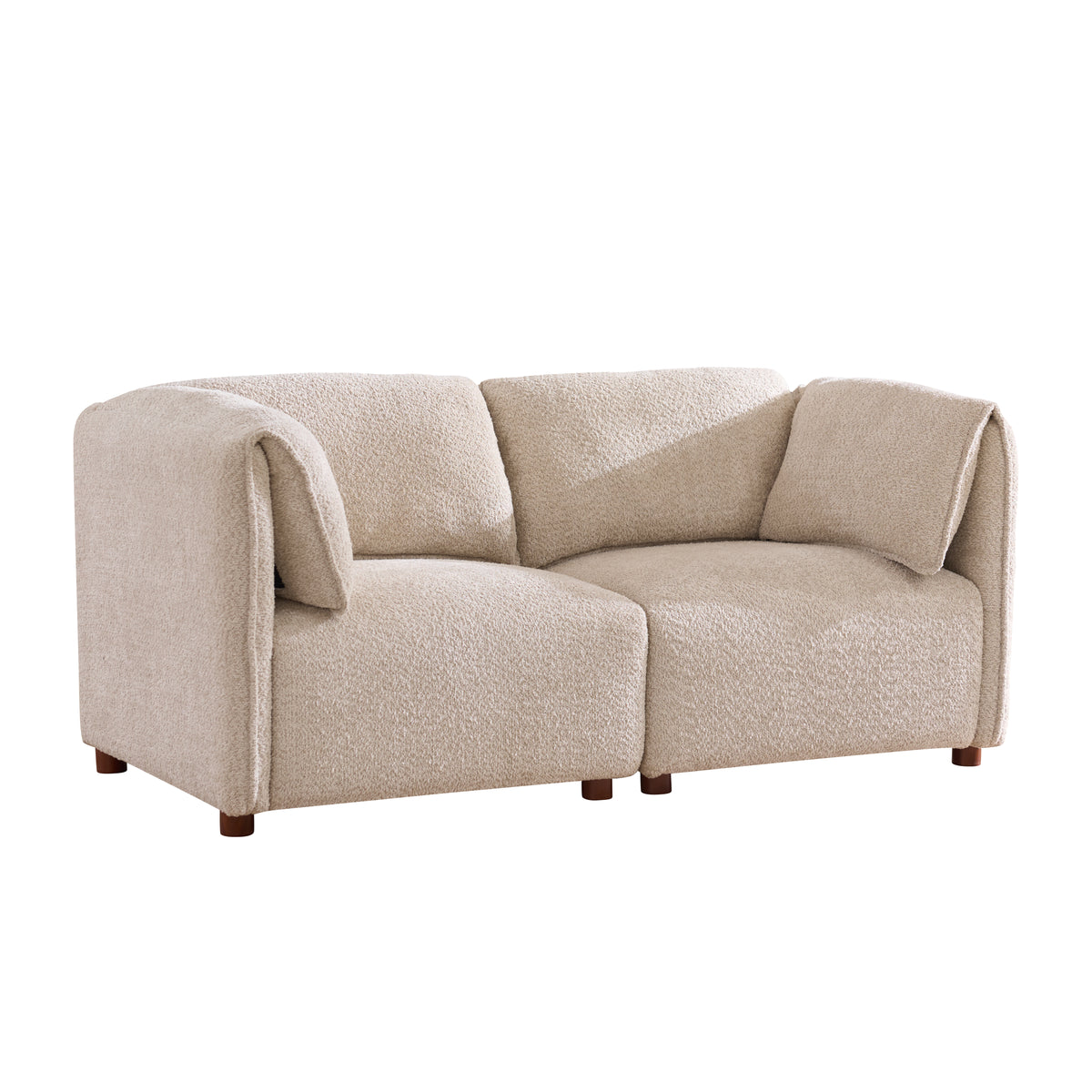 Aura 96 in. 3-Piece Boucle Modular Sectional Sofa