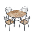 Contemporary Indoor Dining Set With Metal Legs, Birch, And Metal - Black / Natural - Best Buy Furniture