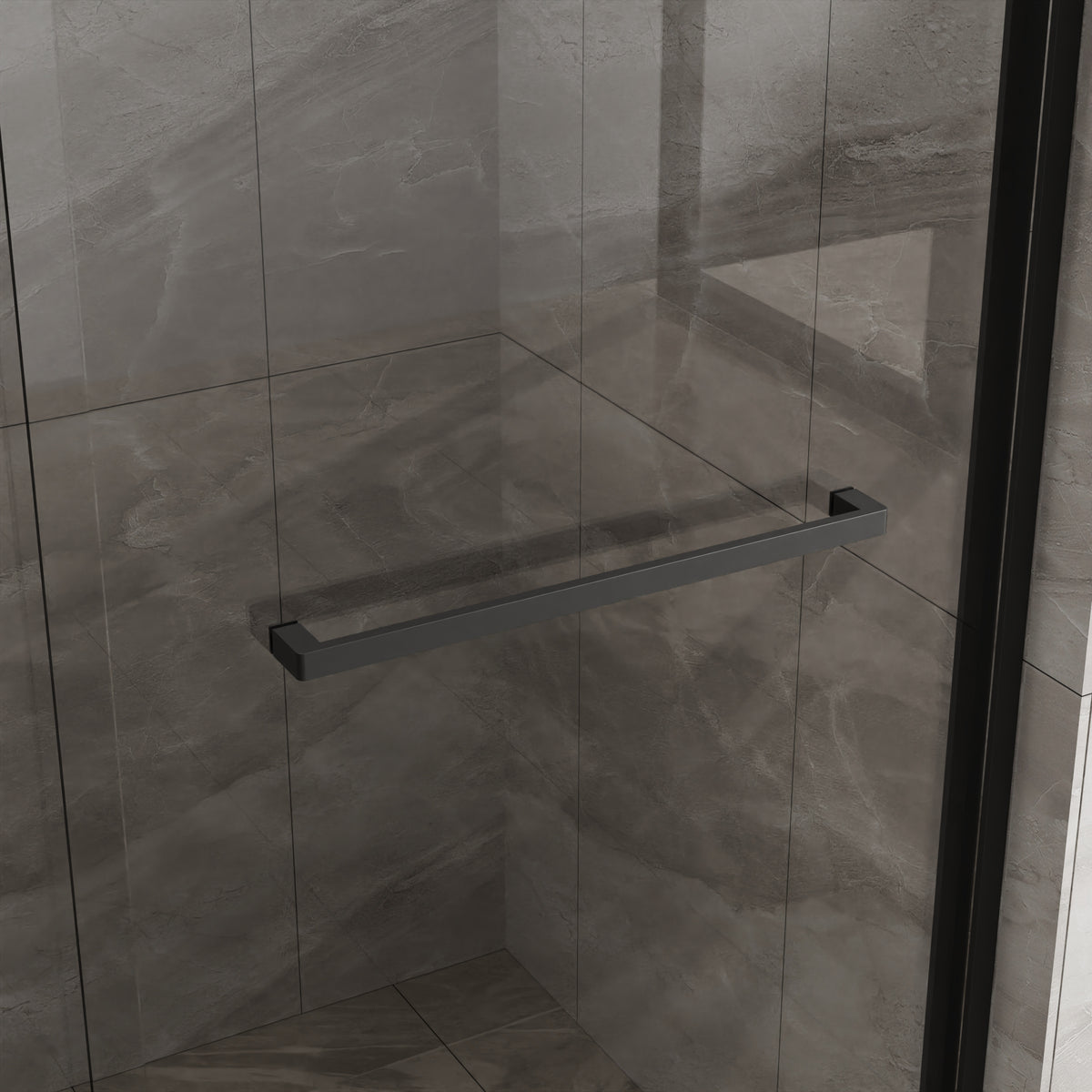 Goodyo Double Sliding Glass Shower Door 60 in. W x 72 in. H