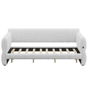 Upholstered Platform Bed With USB Charging