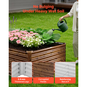 Galvanized Raised Garden Bed, 8 x 4 x 2 ft