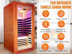 1020W African Oguman Single Mini Far Infrared Sauna Room