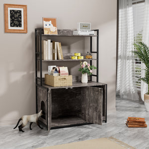 Large Cat Litter Box Enclosure With Shelf Storage