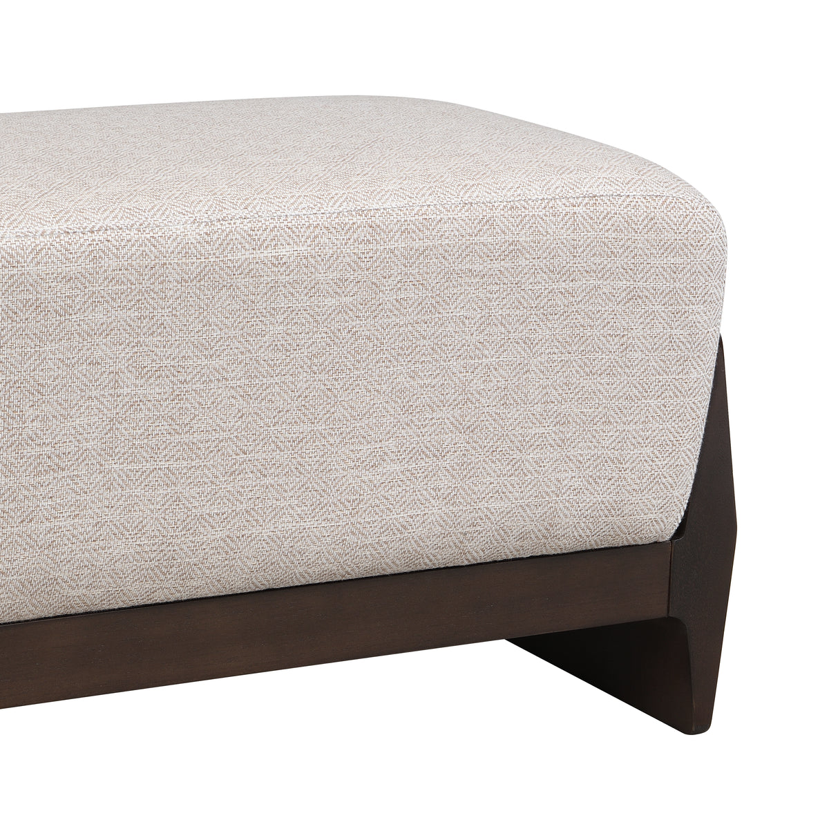 Rubber Solid Wood Bench with Thick Soft Cushions