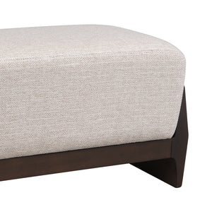 Rubber Solid Wood Bench with Thick Soft Cushions