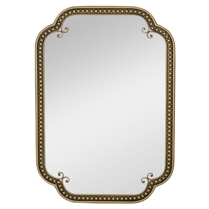 Gold Irregular Beaded Metal Framed Wall Mirror - Large