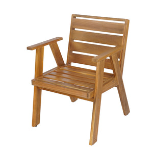 Outdoor Dining Chairs Set of 2, Acacia Wood Patio Chairs