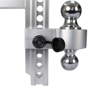 Alu - Adjustable Trailer Drop Hitch 2" Receiver 8" Adjustable - Silver