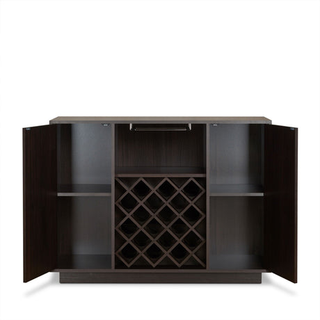Hazen - Wine Cabinet - Espresso - Best Buy Furniture