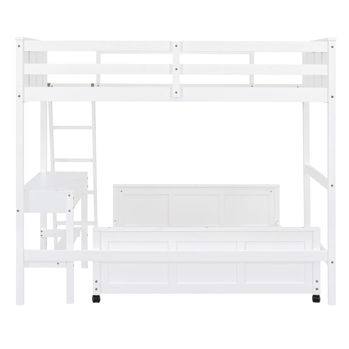 Full Over Full Bunk Bed With Desk