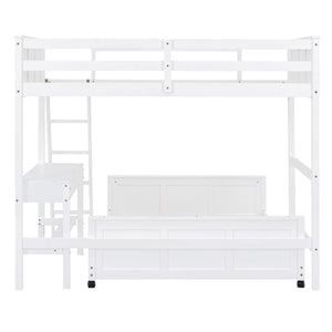 Full Over Full Bunk Bed With Desk
