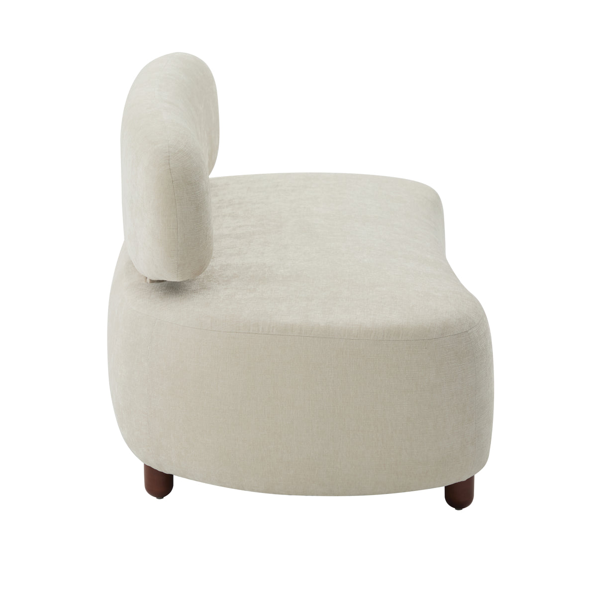 Lunara 66 in. Modern Curved Upholstered Chenille Sofa
