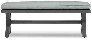 Elite Park - Bench With Cushion - Gray - Best Buy Furniture