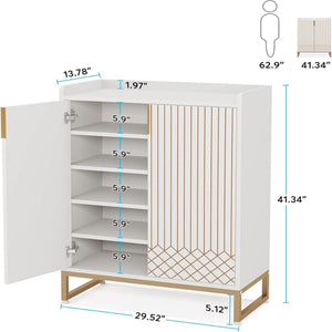 5 Tiers Shoe Storage Organizer With Doors