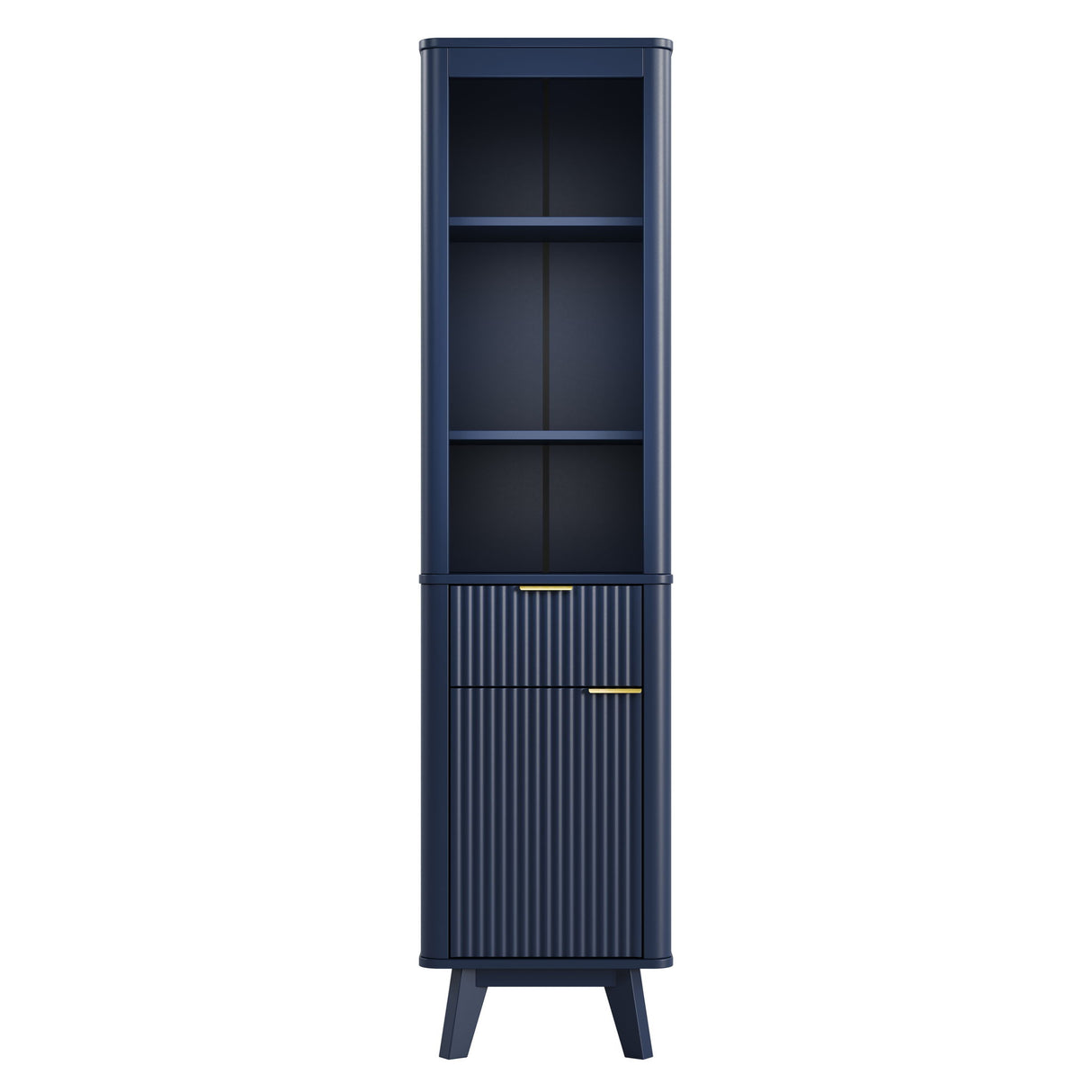 Tall Bathroom Storage Cabinet With Adjustable Shelves And 1 Drawer & Door