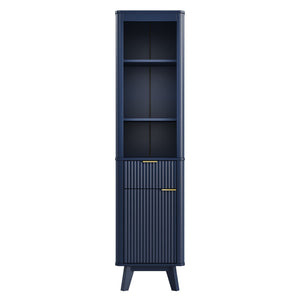 Tall Bathroom Storage Cabinet With Adjustable Shelves And 1 Drawer & Door