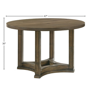 Parfield - Weathered Round Dining Table - Oak - Best Buy Furniture