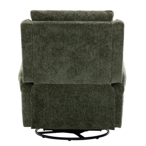 Manual Recliner Massage Chair With Swivel Rocker, 8 Massage Modes, Side Storage Pocket