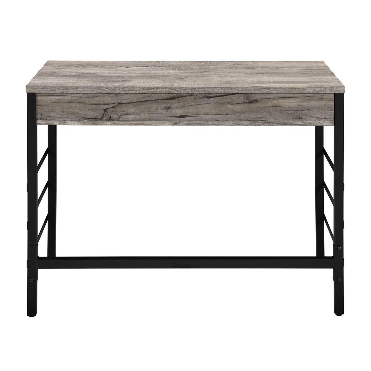Light Weathered Writing Desk with Storage Drawers and USB Ports - Light Weathered Oak