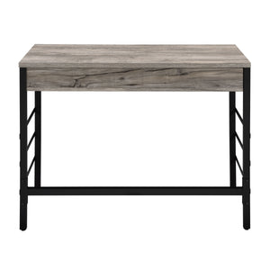 Light Weathered Writing Desk with Storage Drawers and USB Ports - Light Weathered Oak