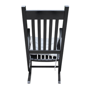 Classic Wooden Porch Rocker Chair Populus Wood Comfortable Design