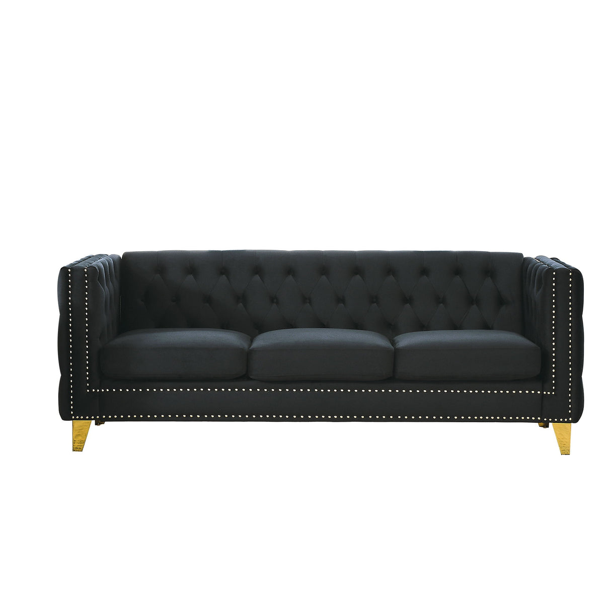 Modern Sofa With Button Tufting, Upholstered Couch For Living Room