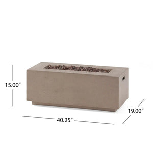 Contemporary Outdoor 40,000 Btu Propane Fire Pit - Best Buy Furniture