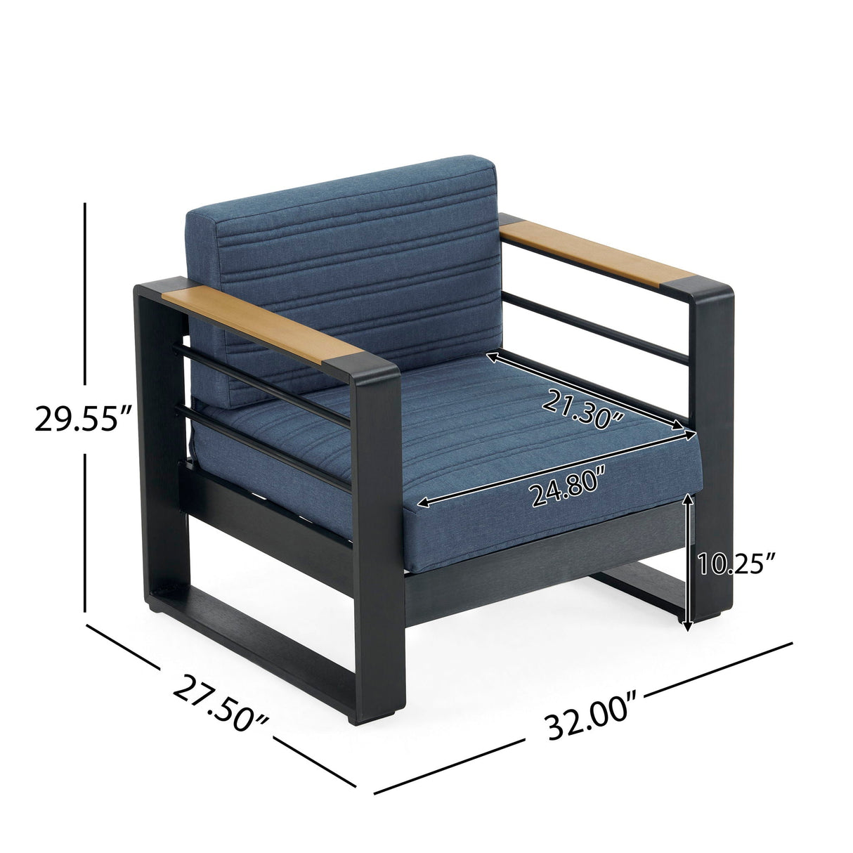 Giovanna - Club Chair Set With Aluminum Frame - Best Buy Furniture