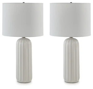 Clarkland - Ceramic Table Lamp (Set of 2) - White - Best Buy Furniture