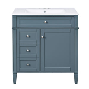 Bathroom Vanity With Medicine Cabinet, Royal Mirror Cabinet, Modern Bathroom Storage Cabinet With 2 Soft Closing Doors And 4 Drawers