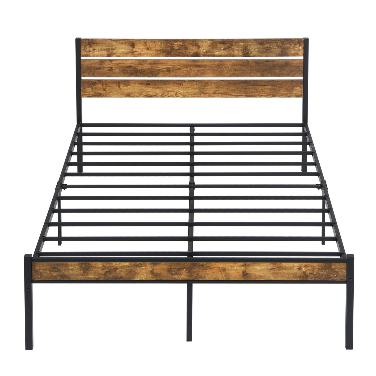 Full Size Bed Frame with Wood Headboard