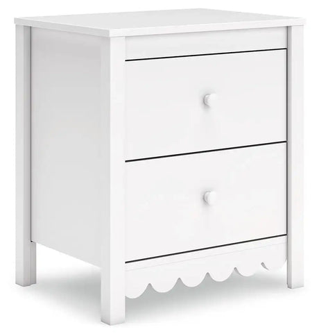 Hallityn - Two Drawer Night Stand - White - Best Buy Furniture