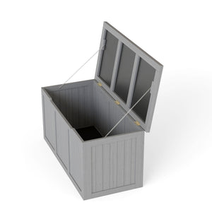 Outdoor Deck Box, Storage With Seat & Table Top