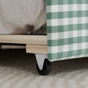 Gingham Daybed With USB Charging Port, Wave Shaped Design