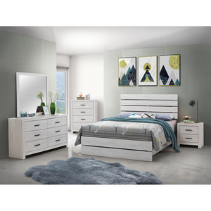Slatted Headboard Panel Bed