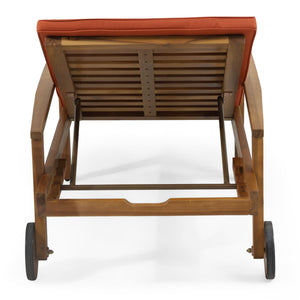 Jason Chaise Lounge Adjustable Acacia Wood Outdoor Furniture