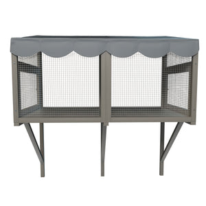 Window Perch Catio For Indoor Cats, Expandable Enclosure With Secure Frame And Waterproof Roof, Suitable For Multiple Kittens - Gray