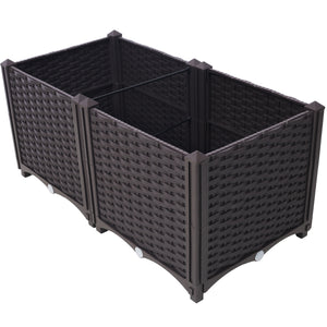 Deep Raised Garden Bed Plastic Planter Boxes
