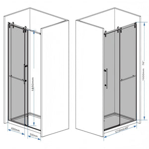 Frameless Sliding Bathtub Door With Frame