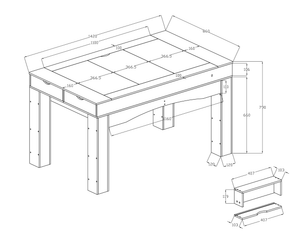 Gaming Table with Removable Top for 4–6 Players