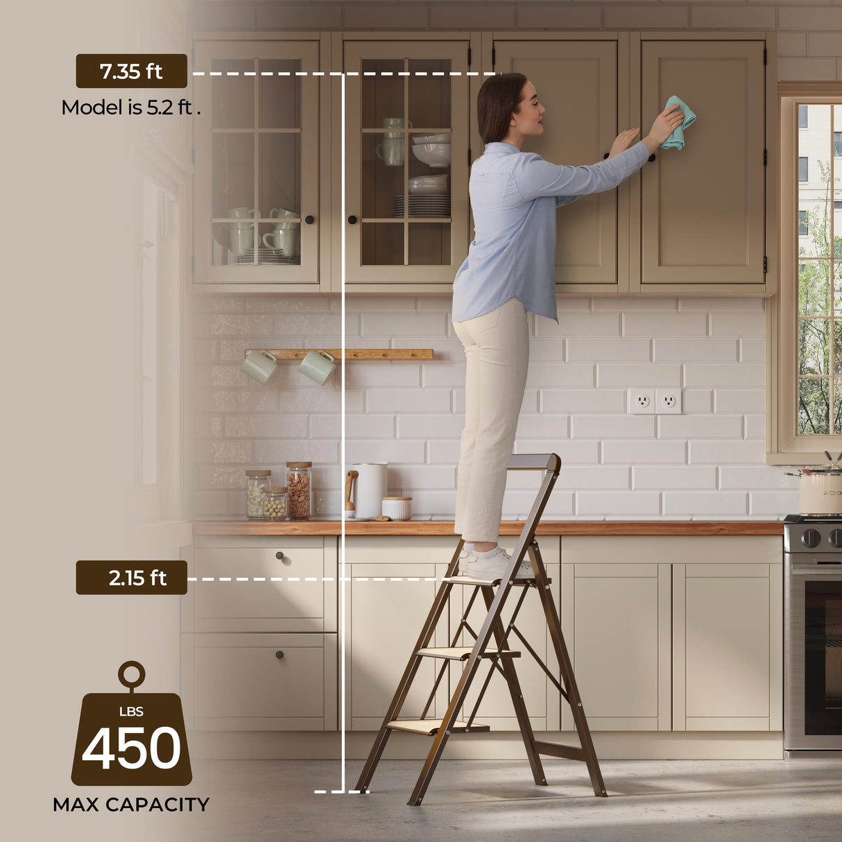 3 Step Ladder Folding Step Stool
