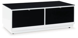 Gardoni - Rectangular Cocktail Table - White / Black - Best Buy Furniture