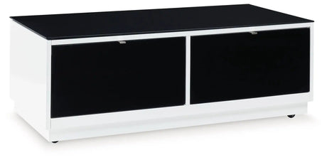 Gardoni - Rectangular Cocktail Table - White / Black - Best Buy Furniture