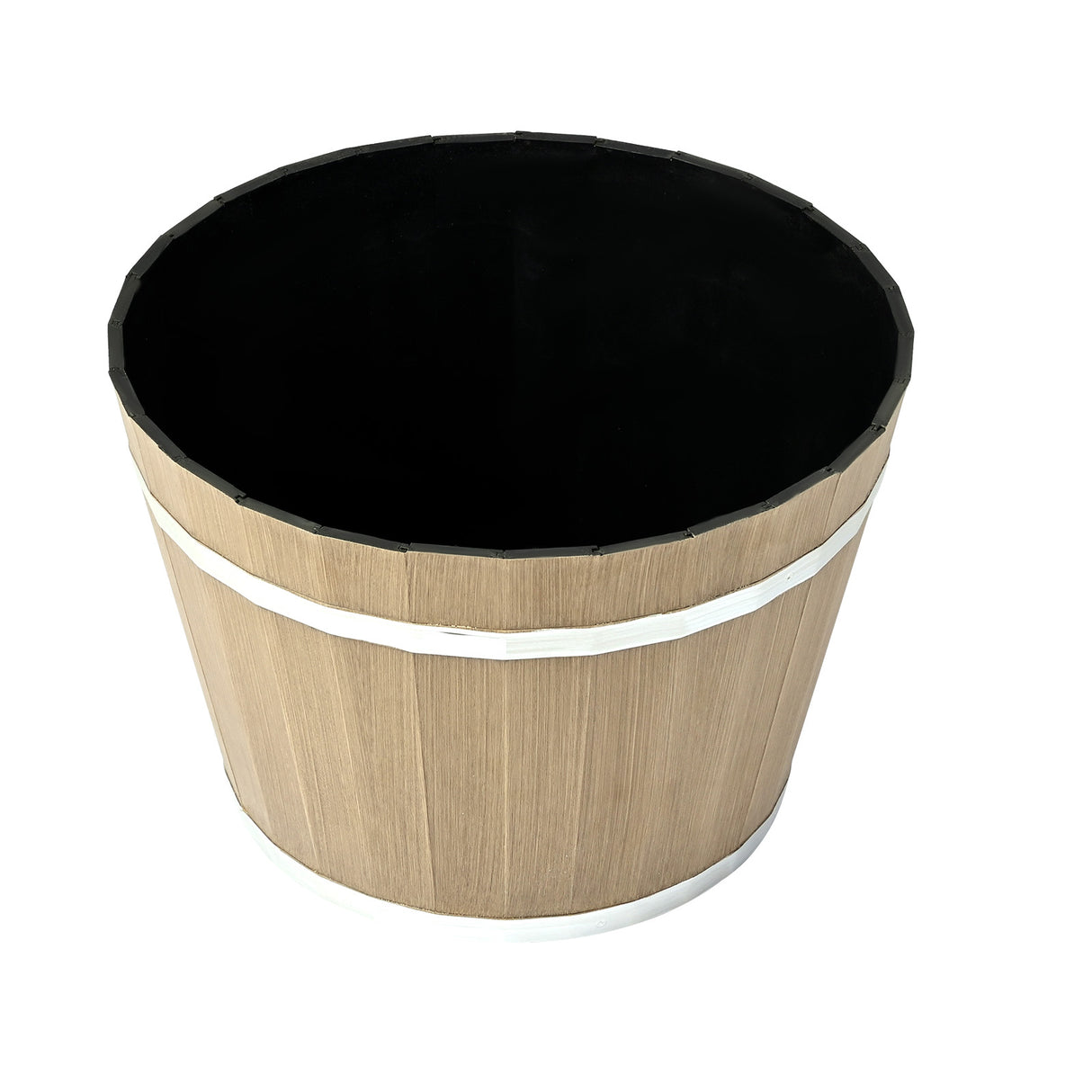 Resin Whiskey Barrel Planter Garden Flower Plant Pot