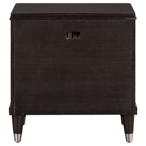 Niguel - 2 Drawer Nightstand With Felt Lined Top Drawer - Brown