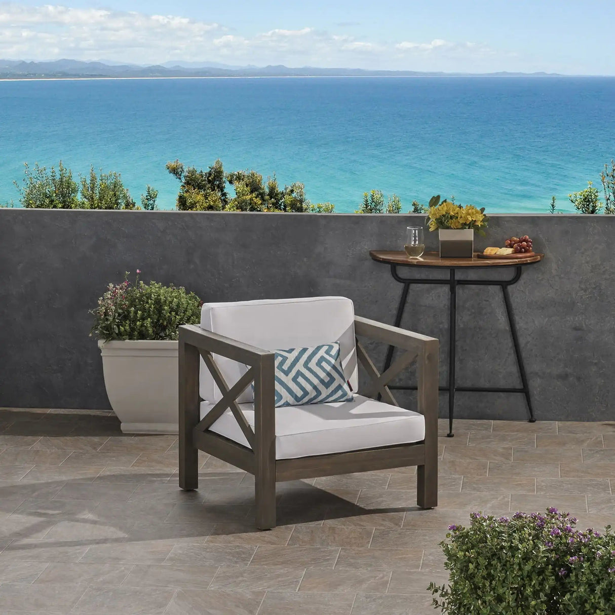Brava - Mid - Century Modern Club Chair With Water Resistant Cushions - Best Buy Furniture