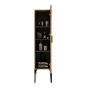 Emilia-14S Striped Matt Bathroom Vanity Cabinet, Antique Black