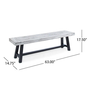 Tranquilizer - Outdoor Acacia Wood Bench With Slat Panel Design - Best Buy Furniture