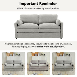Cozy Upholstered Cushion Loveseat Sofa For Living Room