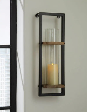 Colburn - Wall Sconce - Natural / Black - Best Buy Furniture